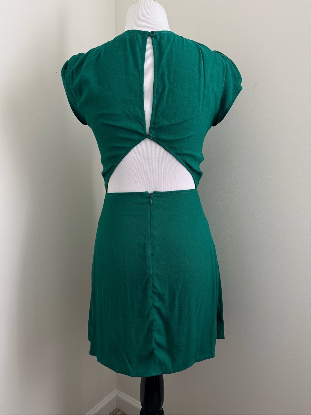 Reformation Lena Mini Short Dress Size Women’s 2 Green - Picture 4 of 7
